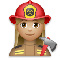 Woman Firefighter- Medium-Light Skin Tone emoji on LG